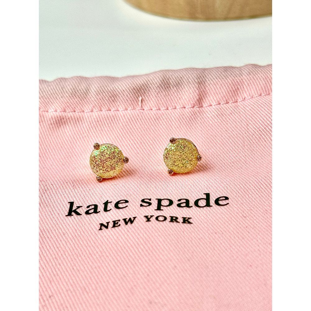 Elegant Kate Spade New York Gold‎ Glitter Stud Earrings - Classic & Timeless